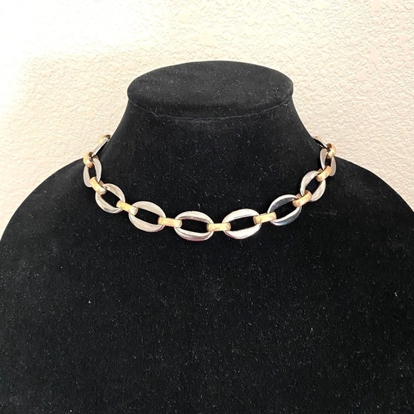 Fashion Necklace  15”-16.5” marked a | c Links Geometric Statement Classic - Picture 6 of 6